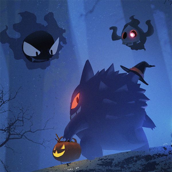【預定】星空 耿鬼森林 寶可夢寵物小精靈神奇寶貝鬼斯 畫 