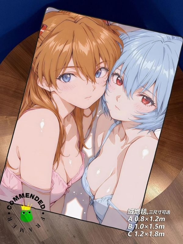 【海外代購】皇呱《睡衣明日香綾波麗》性感睡衣裝飾畫 午睡毯 地毯 