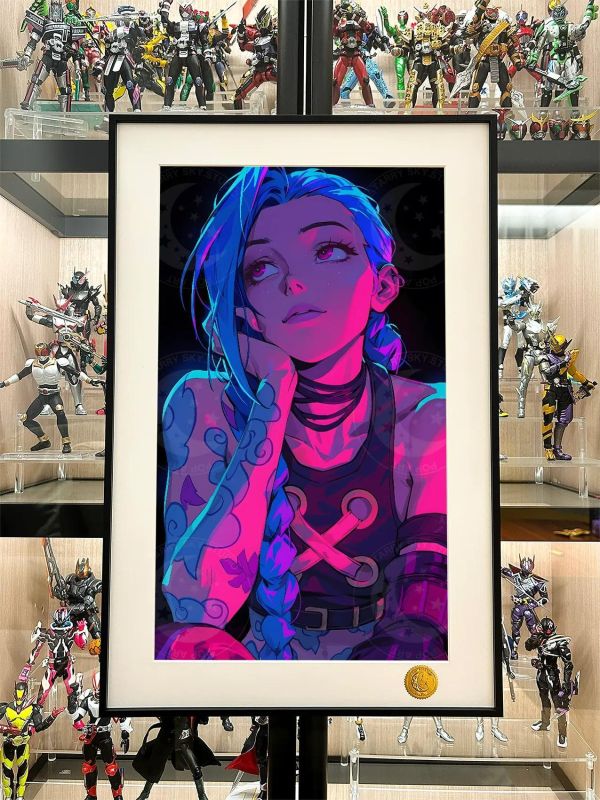 【海外代購】星空《思緒金克斯》英雄聯盟LOL暴走蘿莉裝飾畫 