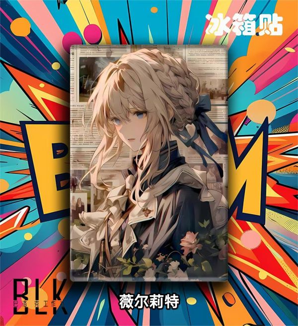 【海外代購】巴洛克 《雨之薇爾莉特》伊芙加登Violet紫羅蘭永恆花園裝飾冰箱貼 