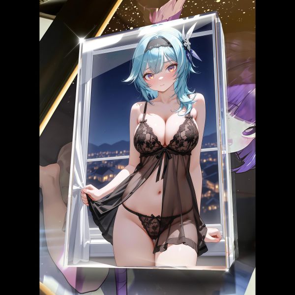 【海外代購】阿喵畫社 第六十四彈動漫卡磚原神 黑紗亞克力加厚紀念收藏磚 