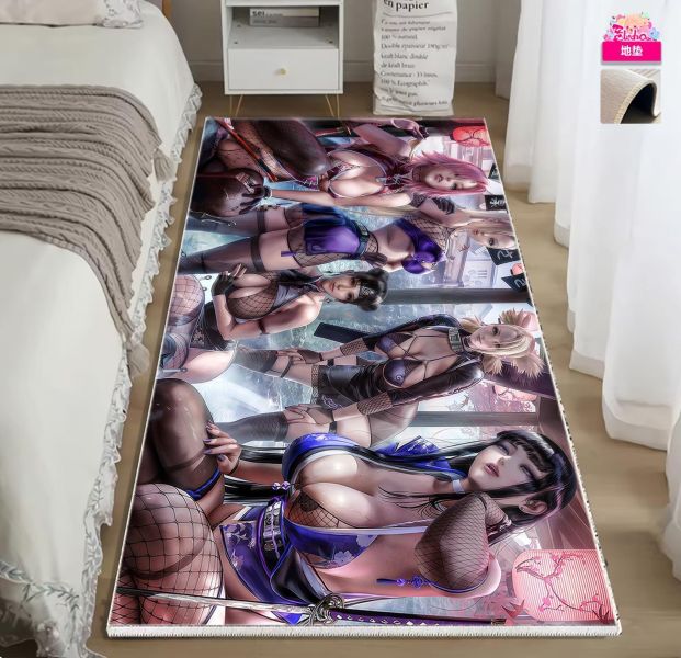 【海外代購】阿喵畫社 火影忍者女神群像經典版 火影忍者新品12k超清裝飾畫 床頭地墊  冰箱貼款 