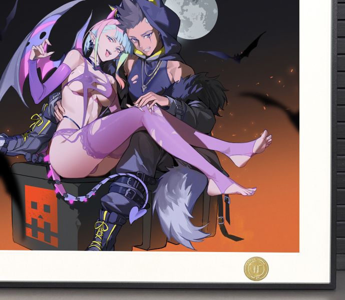 【海外代購】H2 《萬聖節露西大衛》賽博龐克邊緣行者裝飾畫 