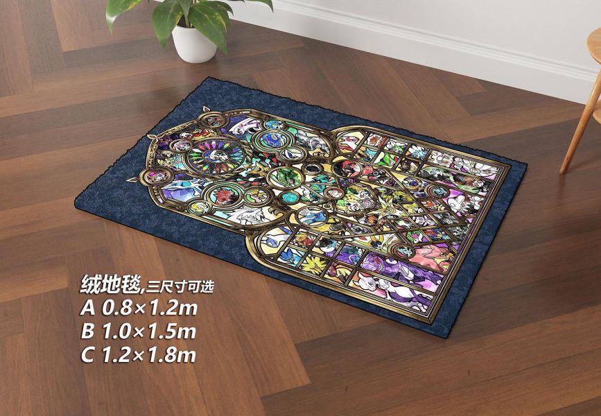 【海外代購】千鳥社 《寶可夢之窗》 寶可夢皮卡丘蒼響裂空座超夢阿爾宙斯午睡毯地毯裝飾畫 