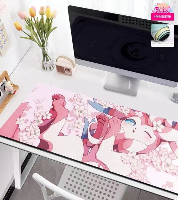 【海外代購】阿喵畫社 仙子伊布鐘 寶可夢時鐘裝飾畫 