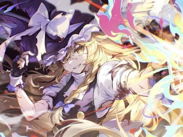 【海外代購】H2 《霧雨魔理沙》東方project黑白魔法使裝飾畫 