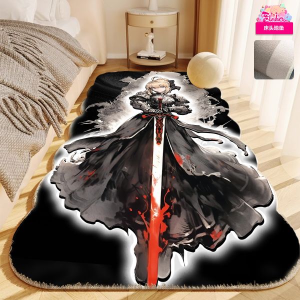 【海外代購】阿喵畫社 墨染 saber 吾王雙層立體超長燈帶畫 滑鼠墊  浴室地墊 床頭地墊 