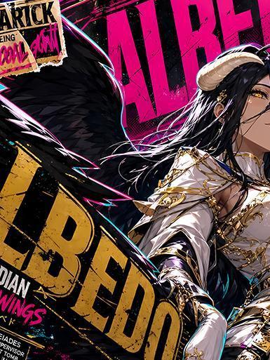 【海外代購】巴洛克 《潮流雅兒貝德》阿貝多正妃Overlord安茲烏爾恭骨王裝飾畫冰箱貼 