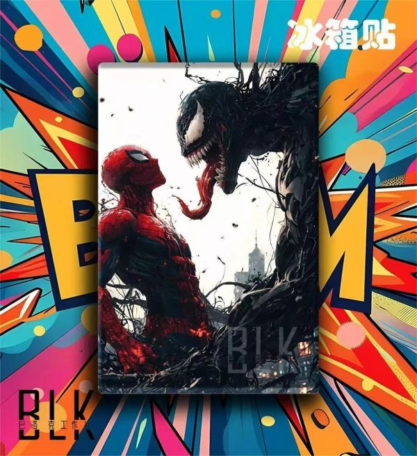【海外代購】巴洛克《毒液蜘蛛俠》漫威彼得帕克復仇者聯盟裝飾畫冰箱貼 