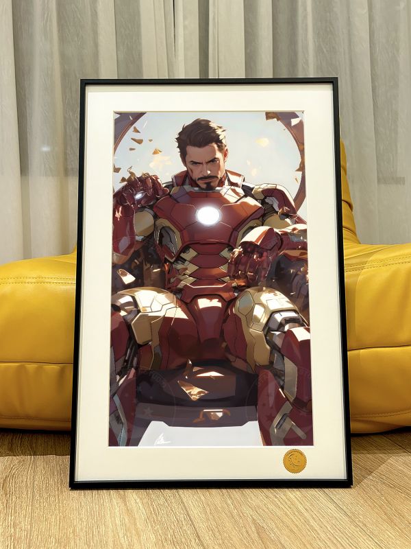 【海外代購】星空 《坐姿鋼鐵人》Iron Man漫威托尼史塔克Tony馬克裝飾畫 