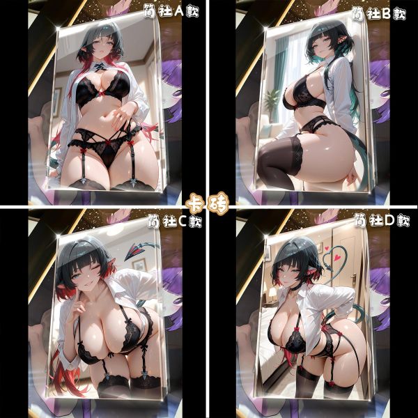 【海外代購】阿喵畫社 第五十五彈動漫卡磚絕區零黑絲簡社 亞克力加厚紀念收藏磚 午睡毛毯 大護腕滑鼠墊 