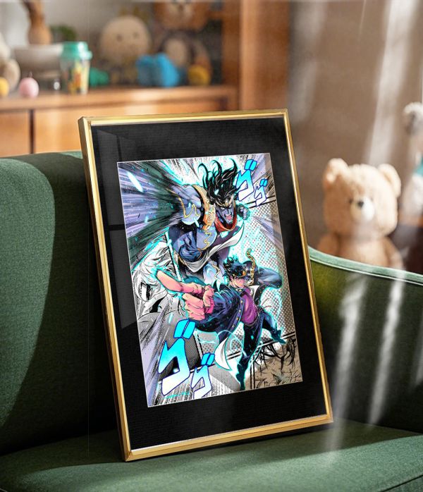 【海外代購】千鳥社 《星辰之拳》 JOJO的奇妙冒險空條承太郎星塵鬥士白金之星午睡毯地毯裝飾畫 