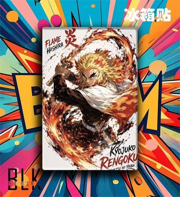 【海外代購】巴洛克 《水墨炎柱》鬼滅之刃無限城篇裝飾畫冰箱貼 