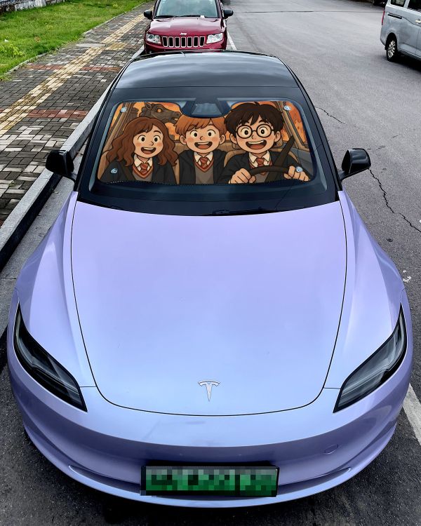 【海外代購】千鳥社 《汽車前擋遮陽－哈利波特》 二次元汽車遮陽防曬前擋開車哈利波特妙麗榮恩魔法 