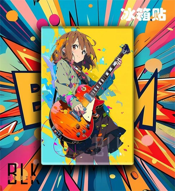 【海外代購】巴洛克 《炫彩平澤唯》輕音少女呆唯K-ON！裝飾畫冰箱貼 