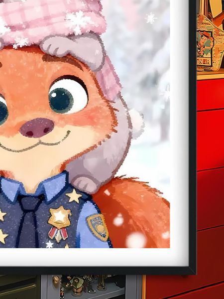 【海外代購】巴洛克 《雪地動物城》尼克狐兔子警官瘋狂動物城Zootopia2閃電動漫裝飾畫冰箱貼 