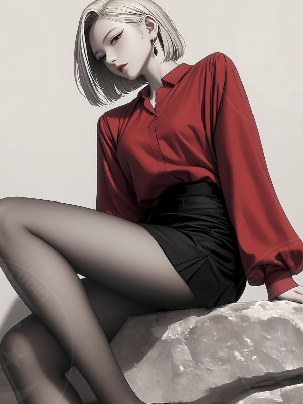 【海外代購】星空 《黑絲18號》人造人拉姿麗七龍珠Android 18動畫二次元裝飾畫 