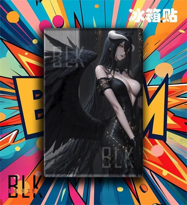 【海外代購】巴洛克《白衣雅兒貝德》Overlord裝飾畫冰箱貼 