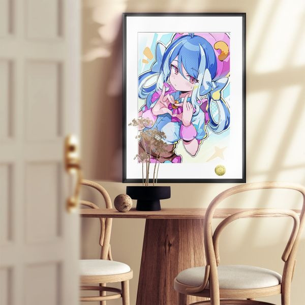 【海外代購】皇呱《慵懶少女比心》蔚藍檔案安全局的悠閒行政人員合歡垣吹雪裝飾畫 午睡毯 地毯 