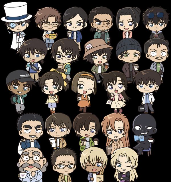 【海外代購】H2 《Q版名偵探柯南》灰原哀毛利蘭工藤新一貝爾摩德動漫二次元裝飾畫 