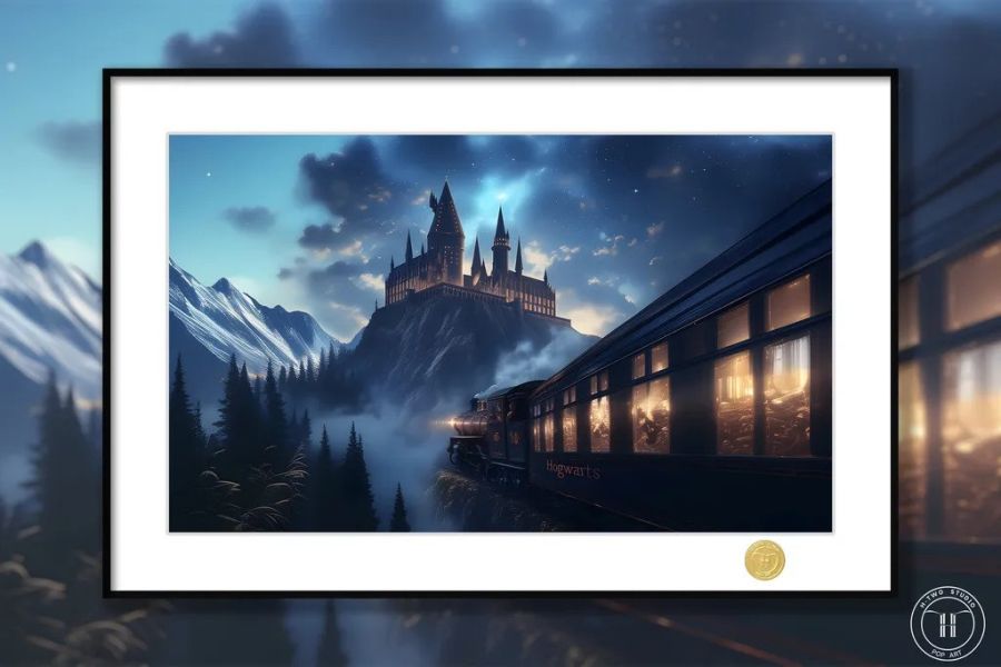 【海外代購】H2 《出發霍格沃茨》哈利波特火焰杯鳳凰社裝飾畫 