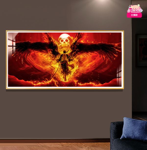 【海外代購】阿喵畫社 浴火 不死意志 索隆 8k超大橫款高清裝飾畫 滑鼠墊 