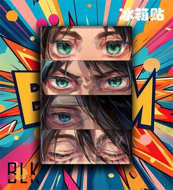 【海外代購】巴洛克《艾倫之眼》進擊的巨人裝飾畫冰箱貼 