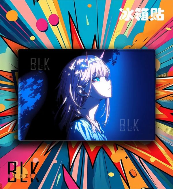 【海外代購】巴洛克 《黑夜零二》Zero Two國家隊裝飾畫冰箱貼 