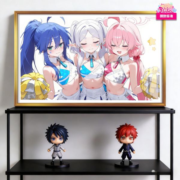 【海外代購】阿喵畫社 啦啦隊 泉此方X芙莉蓮X小鳥遊星野 12k主題超清裝飾畫 地墊 冰箱貼 