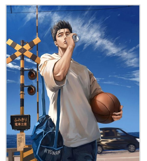 【海外代購】H2 《仙道彰》灌籃高手陵南湘北裝飾畫 