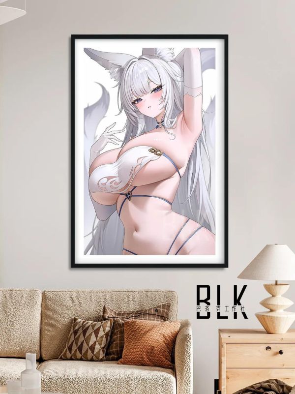 【海外代購】巴洛克 《白色信濃》碧藍航線裝飾畫冰箱貼 