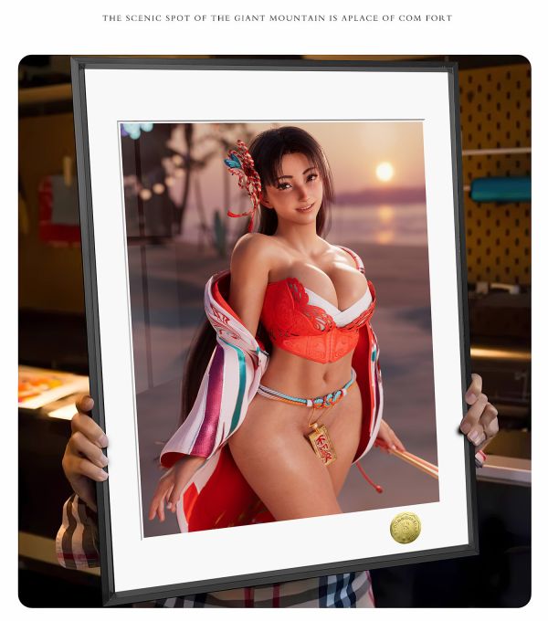 【海外代購】皇呱 《火辣忍者》 拳皇火辣忍者不知火舞海邊火辣泳衣同人周邊裝飾畫 午睡毯  地毯 