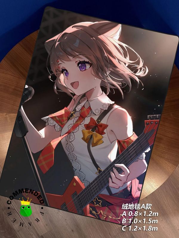 【海外代購】皇呱 《主唱吉他手戶山香澄》BanG Dream!樂隊裝飾畫 午睡毯 地毯 