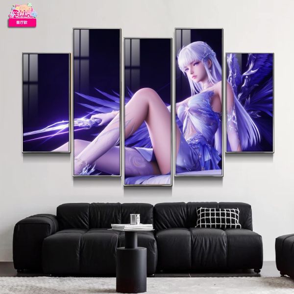 【海外代購】阿喵畫社 聖裁 紫翼斬星聖採兒 海賊王新品異形套組裝飾畫 床頭地墊 發光滑鼠墊 冰箱貼 