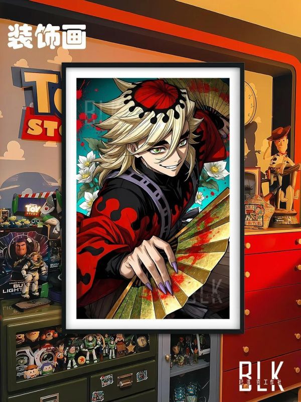 【海外代購】巴洛克《童魔》鬼滅之刃猗窩座無限城篇裝飾畫冰箱貼 