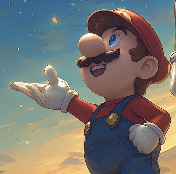 【預定】星空《馬力歐兄弟》瑪利歐超級瑪莉Mario任天堂裝飾畫 