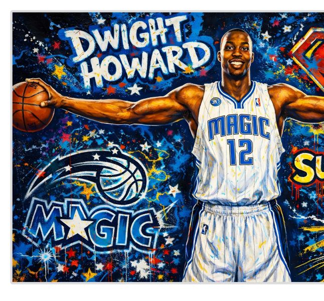 【海外代購】H2 《德懷特霍華德》NBA魔獸魔術隊裝飾畫 