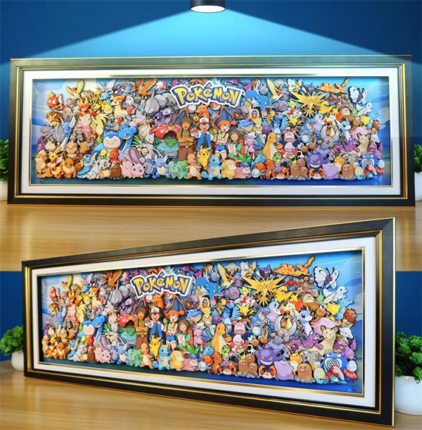 【海外代購】【34*94CM】KALA HOME 初代151只 小智皮卡丘 立體畫01 
