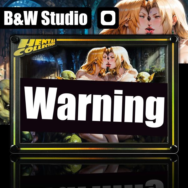 【R18-海外代購】黑白畫映 B&W Ben's Delusion Ben的妄想世界系列桌面裝飾卡磚第六十七彈 亂菊綱手大戰哥布林 HCCBC-067/MNHBC-067 
