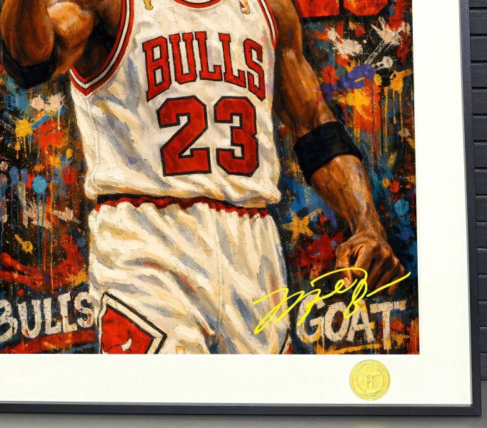 【海外代購】H2 《喬丹》NBA芝加哥公牛隊籃球之神裝飾畫 