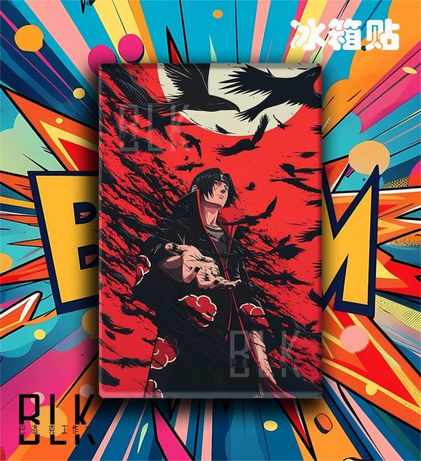【海外代購】巴洛克 《烏鴉鼬》宇智波鼬Itachi火影忍者NARUTO寫輪眼動漫裝飾畫冰箱貼 