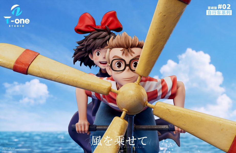 【預定】T-one 宮崎駿 自行車系列002-乘風而行 魔女宅急便 琪琪與蜻蜓 