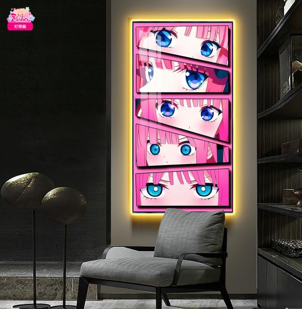 【海外代購】阿喵畫社 五等分新娘回眼定格 新品發布氛圍感8k超清燈帶畫 