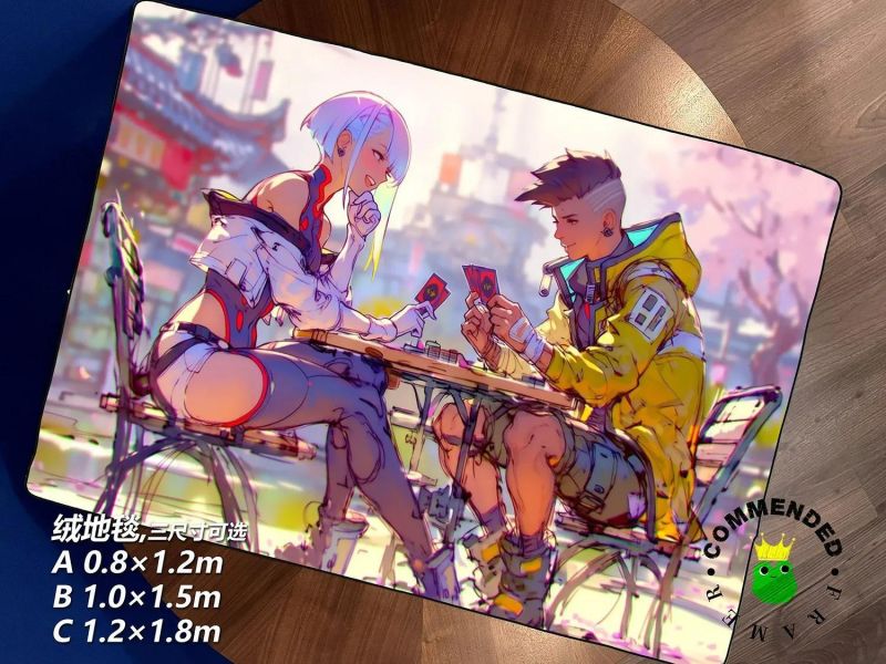 【海外代購】皇呱  《情侶桌遊》賽博朋克大衛露西裝飾畫 午睡毯 地毯 