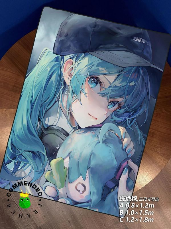 【海外代購】皇呱 《初音與玩偶》初音未來裝飾畫 午睡毯  地毯 