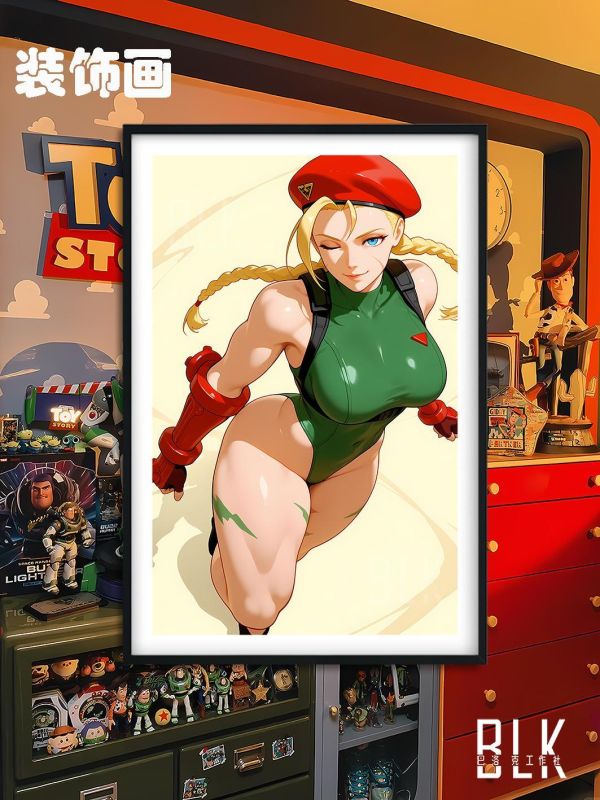 【海外代購】巴洛克 《眨眼嘉米》嘉米懷特Cammy殺人蜂街頭霸王春麗動漫裝飾畫冰箱貼 