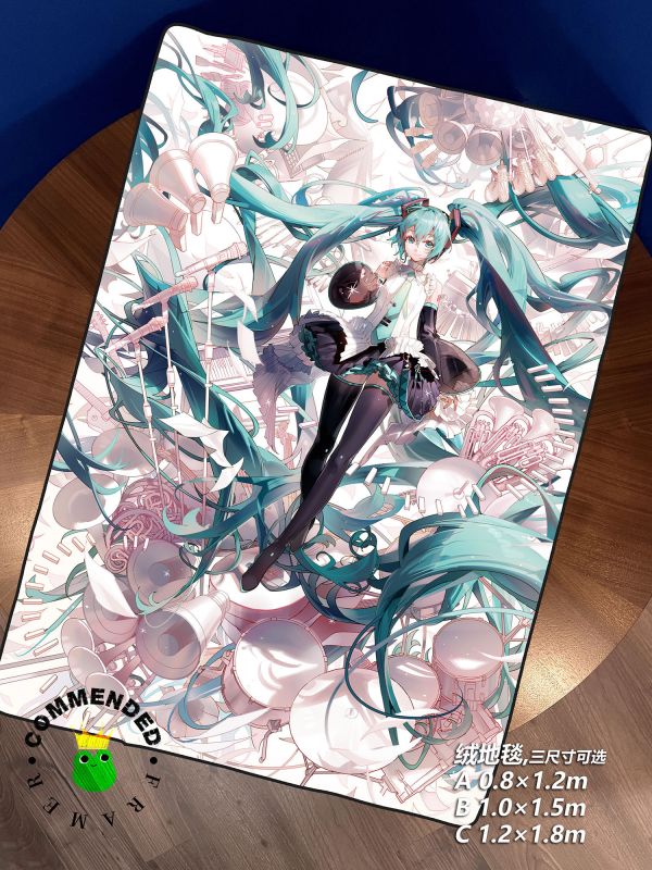 【海外代購】皇呱 《歌姬初音》 初音未來miku世界第一公主殿下週邊裝飾畫 午睡毯 地毯 