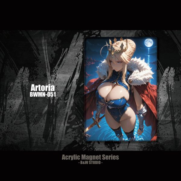 【海外代購】黑白畫映 B&W Artoria阿爾託莉雅亞克力冰箱貼 BWMN-051 