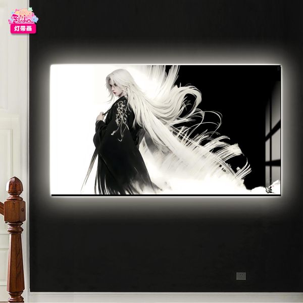 【海外代購】阿喵畫社 墨染 王林 主題裝飾氛圍感發光燈帶裝飾畫 發光滑鼠墊 書桌墊 午睡毛毯 床頭地墊 冰箱貼 