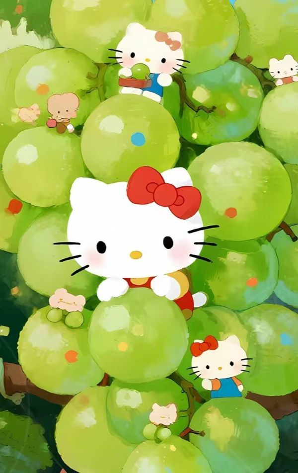 【海外代購】星空 《青提kitty》Hello Kitty凱蒂貓堤提貓吉蒂貓三麗鷗動漫裝飾畫 